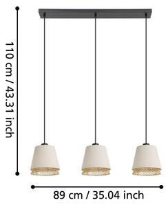 Eglo 43976 - Lampadario a sospensione con filo TABLEY 3xE27/40W/230V