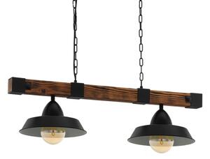Eglo 44085 - Lampadario a catena OLDBURY 2xE27/60W/230V