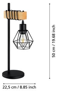 Eglo 44079 - Lampada da tavolo TOWNSHEND 1xE27/60W/230V