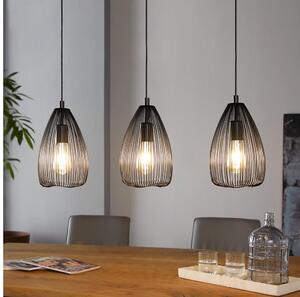 Eglo 49142 - Lampadario a sospensione con filo CLEVEDON 3xE27/60W/230V