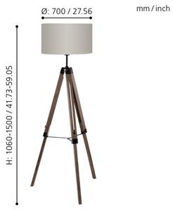 Eglo 94326 - Lampada da terra LANTADA 1xE27/60W/230V