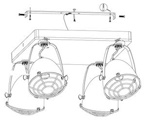 Eglo 49079 - Faretto GATEBECK 4xE14/40W/230V