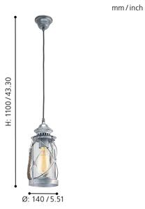 Eglo 49214 - Lampadario BRADFORD 1xE27/60W/230V