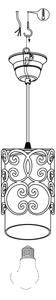 Eglo 49201 - Lampadario CARDIGAN 1xE27/60W/230V