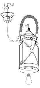 Eglo 49214 - Lampadario BRADFORD 1xE27/60W/230V