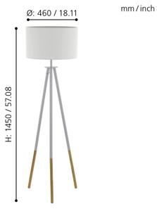 Eglo 49156 - Lampada da terra BIDFORD 1xE27/60W/230V