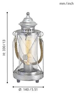 Eglo 49284 - Lampada da tavolo BRADFORD 1xE27/60W/230V