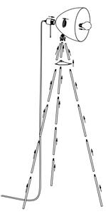 Eglo 49342 - Lampada da terra DUNDEE 1xE27/60W/230V