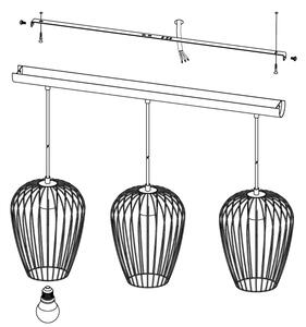 Eglo 49478 - Lampadario NEWTOWN 3xE27/60W/230V