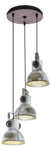 Eglo 79371 - Lampadario a sospensione con cavo BARNSTAPLE 3xE27/40W/230V marrone/patina