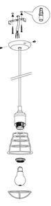 Eglo 49809 - Lampada a sospensione PORT SETON 1xE27/60W