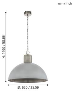 Eglo 49757 - Lampadario a sospensione COLDRIDGE con catena 1xE27/60W/230V