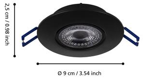 Eglo 75765 - SET 3x Lampada LED da incasso ZUJAR LED/3,4W/230V nero