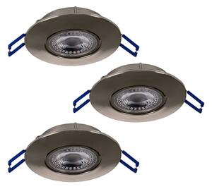 Eglo 75765 - SET 3x Lampada LED da incasso ZUJAR LED/3,4W/230V cromo