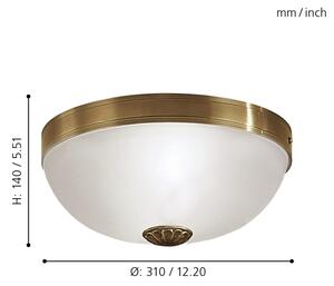 EGLO 82741 - Plafoniera IMPERIAL 2xE27/60W/230V