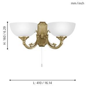 EGLO 82752 - Applique SAVOY 2xE14/40W/230V