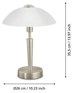 EGLO 85104 - Lampada da tavolo SOLO 1 1xE14/40W/230V nichel opaco/satinato