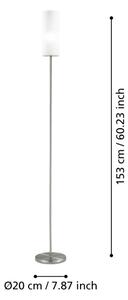 EGLO 85982 - Lampada da terra TROY 3 1xE27/40W bianco