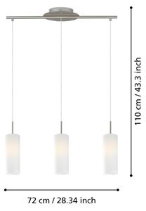 EGLO 85978 - Lampada a sospensione TROY 3 3xE27/60W