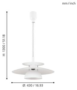 Eglo 87055 - Lampadario regolabile BRENDA 1xE27/60W/230V