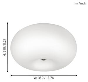 EGLO 86812 - Plafoniera OPTICA 2xE27/60W/230V vetro opale
