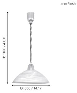 EGLO 87008 - Lampadario regolabile LORD 2 1xE27/60W