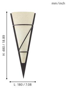EGLO 87793 - Applique PASCAL 1 1xE14/60W marrone antico/bianco