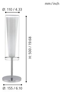 EGLO 89835 - Lampada da tavolo PINTO 1xE27/60W