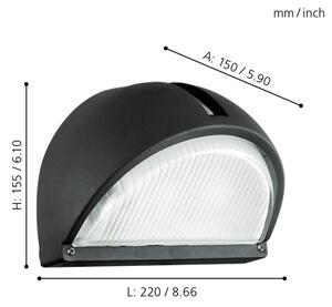 EGLO 89767 - Applique da esterno ONJA 1xE27/60W nero IP44