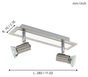 EGLO 90915 - Applique/Plafoniera ROTTELO 2xGU10/LED/3W