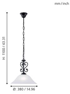 Eglo 91002 - Lampadario a sospensione con catena MURCIA 1xE27/60W/230V
