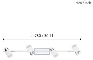 Eglo 92087 - Faretto LED DAVIDA 4xGU10-LED/5W/230V
