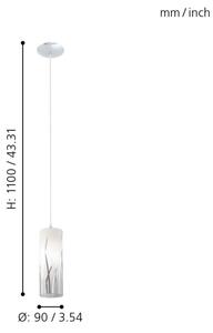Eglo 92739 - Lampadario RIVATO 1xE27/60W/230V