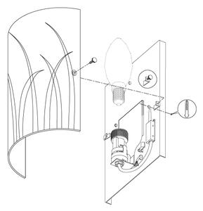 Eglo 92742 - Applique RIVATO 1xE14/42W/230V