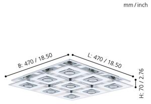 Eglo 92877 - Plafoniera LED CABO 9xGU10/3W/230V