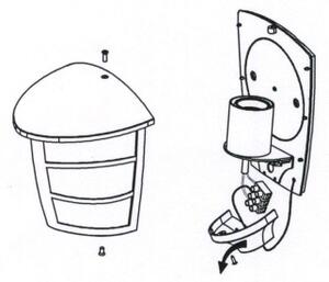 Eglo 93407 - Applique da esterno ALORIA 1xE27/60W/230V