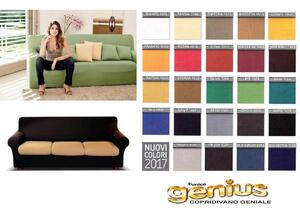 Copridivano Biancaluna Genius Color ElasticizzatoTinta Unita