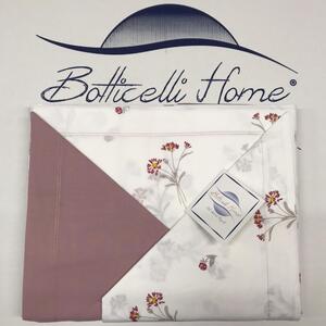 Completo Lenzuola Matrimoniale 4 Federe Botticelli Home Puro Cotone Violetta