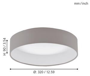 Eglo 93949 - Plafoniera LED PALOMARO LED/12W/230V