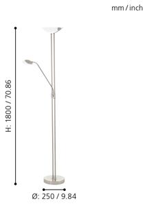 Eglo 93874 - LED dimmerabile lampada BAYA 1 LED/20W + LED/2,5W cromo opaco