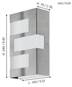Eglo 94086 - Illuminazione LED da esterno RALORA 3xLED/2,5W/230V