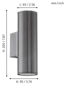 Eglo 94103 - Illuminazione LED da esterno RIGA 2xGU10/3W/230V