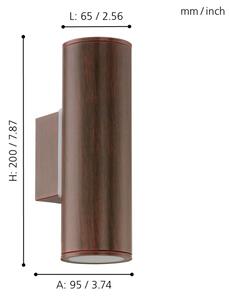 Eglo 94105 - Illuminazione LED da esterno RIGA 2xGU10/3W/230V