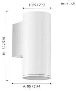Eglo 94099 - Illuminazione LED da esterno RIGA 1xGU10/3W/230V
