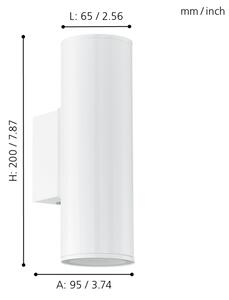 Eglo 94101 - Illuminazione LED da esterno RIGA 2xGU10/3W/230V