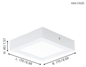 Eglo 94074 - Plafoniera LED FUEVA 1 LED/10,88W/230V