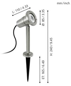 Eglo 94111 - Illuminazione LED da esterno NEMA 1xGU10/5W/230V