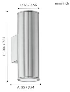 Eglo 94107 - Illuminazione LED da esterno RIGA 2xGU10/3W/230V