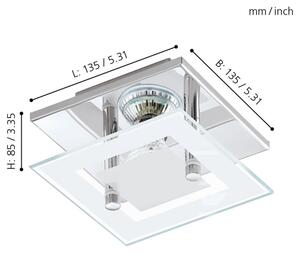Eglo 94224 - Plafoniera LED ALMANA 1xGU10-LED/3W/230V