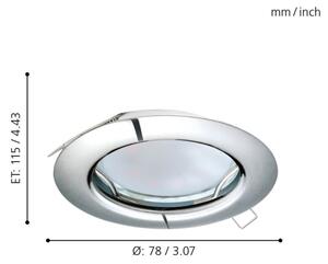 Eglo 94236 - SET 3x faretti da incasso LED PENETO 3xGU10-LED/3W/230V